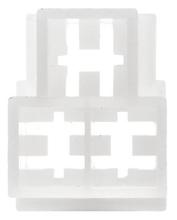 180940-0 TE Connectivity AMP FASTIN-FASTON Series, 3 Way Nylon 66 Crimp Terminal Housing, 6.35mm Tab Size, Natural