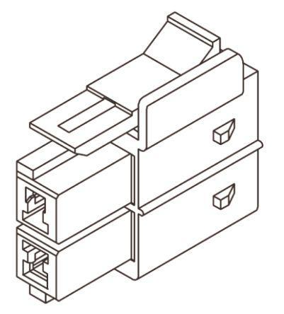 35965-0210 Molex VERSABLADE Series 8mm Pitch 2 Way 1 Row Female Straight Crimp Connector Housing 35965