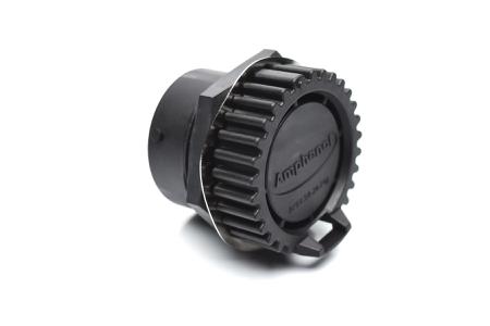 AHDC04-24-PMT Amphenol Industrial AHD Plug Dust Cap, Shell Size 24 IP67 Rated, with Black Finish