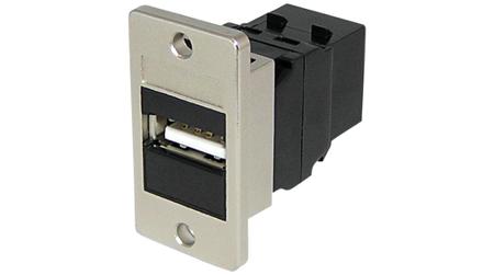 KCUABBKPM TUK Limited Straight, Snap-In, Socket Type USB Type A 2.0 Coupler