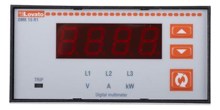 DMK15R1 Lovato  , LED Digital Panel Multi-Function Meter for Current, Power, Voltage, 45mm x 91mm