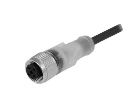 ESG-34SH0500 Baumer Straight Female 3 way M12 to Straight Bare End Cordset, 5m