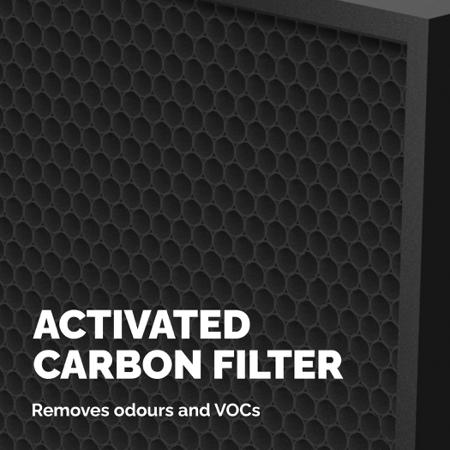 9436902 Fellowes HEPA Air Purifier, 55m², 31 dB, 36 dB, 40 dB, 47 dB, 55 dB