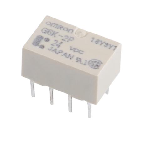 G6K-2P 24DC Omron PCB Mount Signal Relay, 24V dc Coil, 1A Switching Current, DPDT