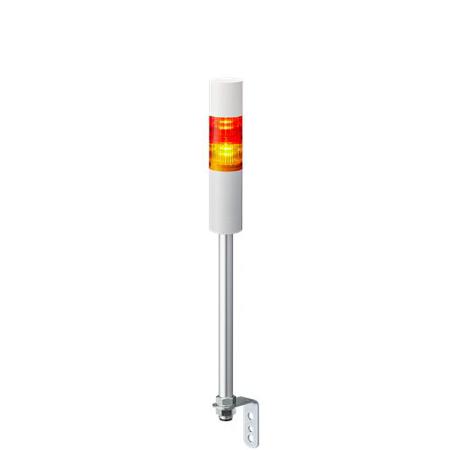 LR5-202LEBW-RY Patlite LR5 Series Amber, Red Buzzer Signal Tower, 2 Lights, 24 V dc, Pole Mount