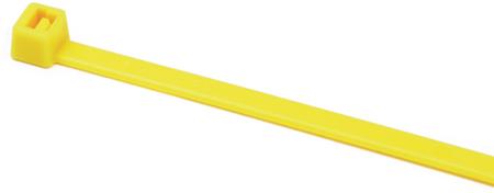 111-01168 HellermannTyton Cable Ties, Releasable, 380mm x 4.7 mm, Yellow Polyamide 6.6 (PA66), Pk-100