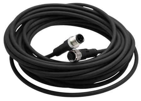 282-5433 RS PRO Straight Male 4 way M12 to Straight Female 4 way M12 Cable, 10m