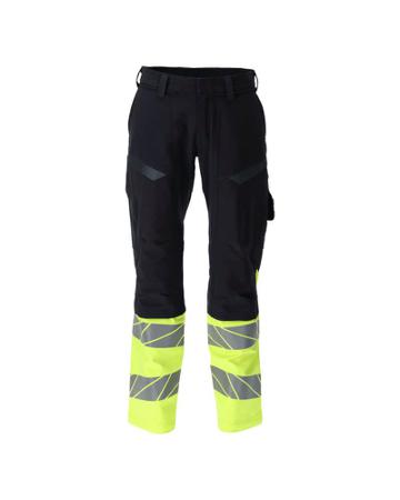 21179-284-01017-76C47 Mascot Workwear Hi-Viz Yellow/Navy Arc Flash Trousers, C47 Hi-Vis