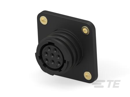 206433-3 TE Connectivity Series 2 Series, 8 Pole Flange Mount Connector Socket, 11 Shell Size, Female Contacts, Threaded Mating