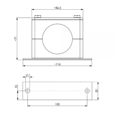 210200-09 LED2WORK Clamp Type Lighting Mounting Bracket for LED Lamps