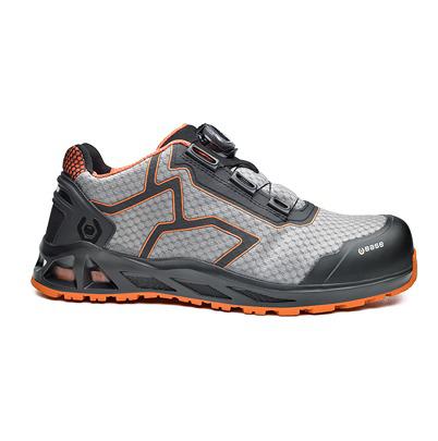 B1005GOR41 BASE B1005 Men, Women Grey/Orange Aluminium Toe Capped Safety Shoes, UK 7, EU 41