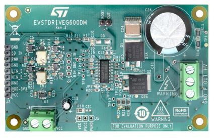 EVSTDRIVEG600DM STMicroelectronics Demonstration Board for STDRIVEG600 Half-Bridge Driver for STDRIVEG600 for STDRIVEG600