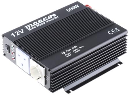 2386000040 Mascot Pure Sine Wave 600W Power Inverter, 10 → 15V dc Input, 230V ac Output