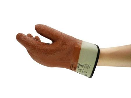 23173100 Ansell ActivArmr Winter Monkey Grip 23-173 Orange Cotton Cold Resistant Gloves, Size 10, PVC Coating