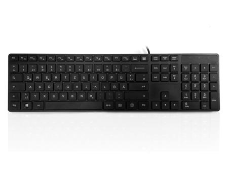 KYBAC301-PBLK-GR Ceratech  Wired PS/2 Multimedia Keyboard, QWERTZ (German), Black