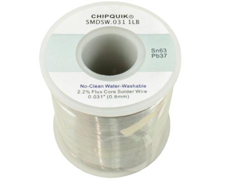 SMDSW.031 1LB CHIPQUIK Wire, 0.8mm Solder, 183°C Melting Point