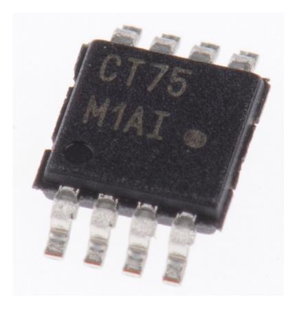 NCT75DMR2G onsemi Temperature Sensor, Digital Output, Surface Mount, Serial-I2C, SMBus, ±1°C, 8 Pins
