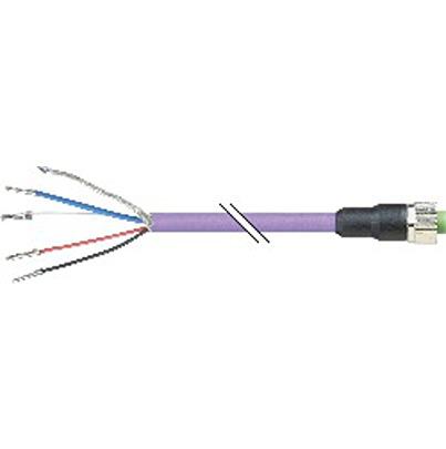 X67CA0X21-0250 B&R Straight Female 5 way 5 Pin Socket to Unterminated Actuator/Sensor Cable, 25m