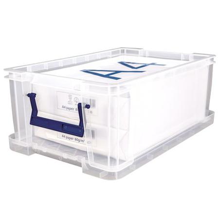 7730404 Fellowes 10L Transparent Polypropylene Small Storage Box, 15.5cm x 39.5cm x 25.5cm