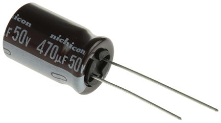 UPS1H471MHD Nichicon 470μF Aluminium Electrolytic Capacitor 50V dc, Radial, Through Hole -