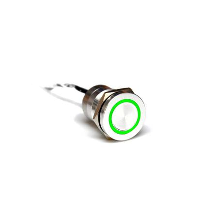 MC19MCSRG Bulgin Capacitive Switch Momentary NC,Illuminated, IP68 Stainless Steel