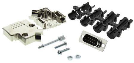 MHD45PK9-DB9P-K MH Connectors MHD45PK 9 Way 45 ° D-sub Connector
