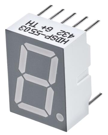 HDSP-5503  Avago 7-Segment LED Display, CC Red 3.7 mcd RH DP 14.2mm