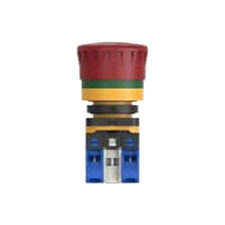 PBES22L20HR TE Connectivity PBES22 Series Illuminated Emergency Stop Push Button, Panel Mount, 22.3mm Cutout, 2NO, IP20, IP65