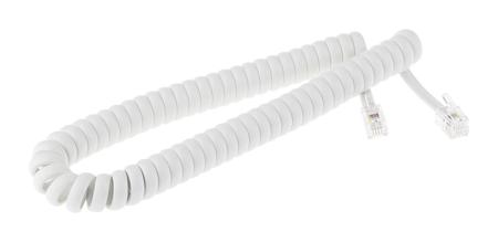 CP162446B Decelect Male RJ9 to Male RJ9 Telephone Extension Cable, White Sheath, 1.5m