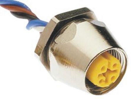 FK-4-4-2 Turck FK Series, 4 Pole Panel Mount Connector Plug, IP68, Female Contacts, Threaded Mating