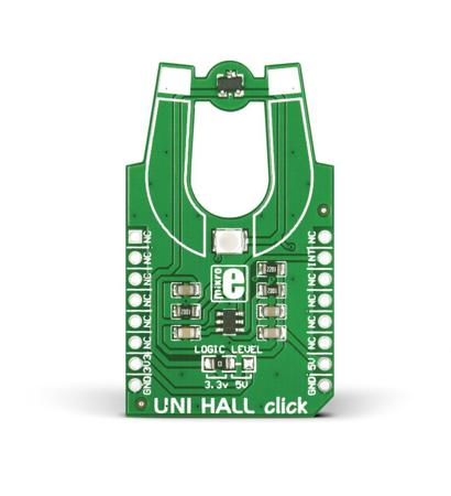 MIKROE-1647 MikroElektronika UNI HALL Click Hall Effect Sensor Magnetic Switch Module for US5881, 74LVC1T45