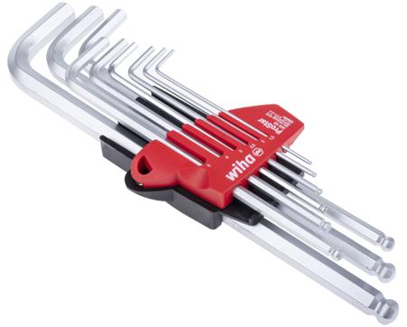 07185 Wiha Tools 9 piece L Shape Metric Hex Key Set, 1.5 → 10mm