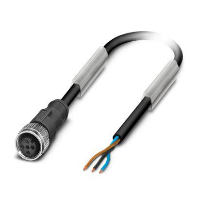 1508381 Phoenix Contact Straight Free Ends to Straight Female 3 way M12 Sensor Actuator Cable, 10m