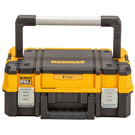 DWST83344-1 DeWALT TSTAK Shallow Box Plastic Tool Box, 440 x 440 x 183mm