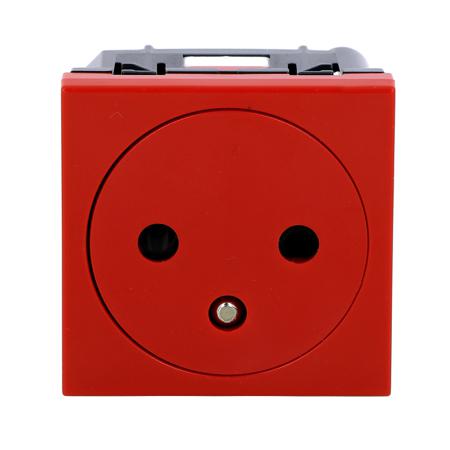 077133 Legrand 0771 Red Plug Socket, 2 Poles, 16A, Indoor Use