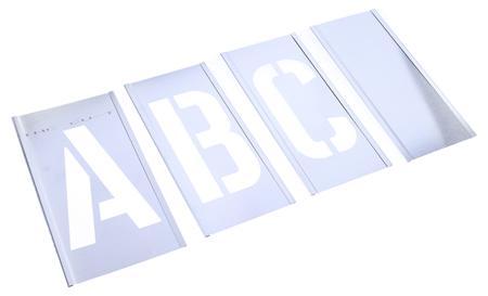 100301 AT Brown 30 Piece Zinc Stencil Letters, 102mm Character Height