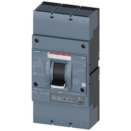 3VA6580-5HM36-0AA0 Siemens, SENTRON MCCB Molded Case Circuit Breaker 3P 800A, Breaking Capacity 35 kA, Fixed Mount