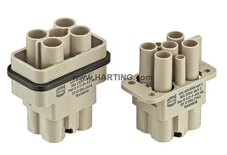09120062666 HARTING Heavy Duty Power Connector Insert, 40A, Male, Han Q Series, 6 Contacts