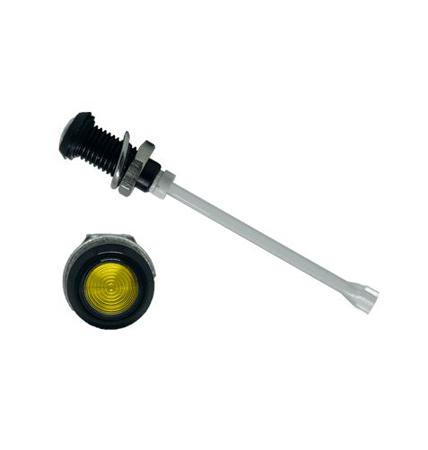 RHD-1660-F6PZY67PR  Bivar, Panel Mount Vertical LED Light Pipe, Yellow Round Lens