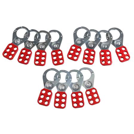 805841 Brady Red 6-Lock Steel, Vinyl Lockout Hasp, 12.70mm Shackle