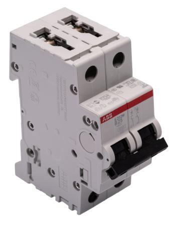 2CDS272001R0255--S202M-B25 ABB System M Pro 25A MCB Mini Circuit Breaker2P Curve B, Breaking Capacity 10 kA