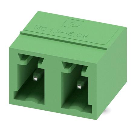 1836189 Phoenix Contact, 5.08mm Pitch, COMBICON MC, 2 Way, Right Angle, Pluggable Terminal Block, Header, Through Hole, Solder