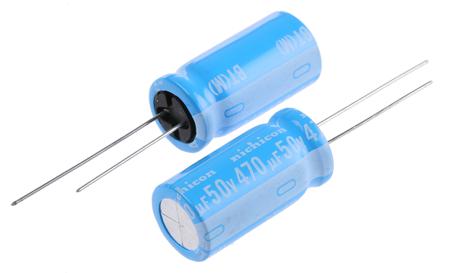 UBT1H471MHD8 Nichicon 470μF Aluminium Electrolytic Capacitor 50V dc, Radial, Through Hole -