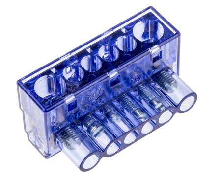 868-0792 RS Pro Non-Fused Terminal Block, 6 Way/Pole, Screw Terminals, 6 mm² Panel Mount, PC, 750 V
