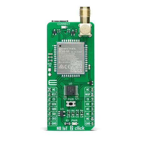 MIKROE-4562 MikroElektronika NB IoT 2 Click BC66-NA Dual LTE (Cat M1 and NB-IoT) Add On Board for mikroBUS socket 698 →