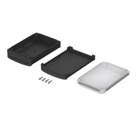 48432251-HMT1 Bopla BoVersa Series Black, Transparent Polycarbonate Desktop Enclosure, 134.9 x 88 x 42mm