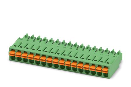 1952403 Phoenix Contact, 3.5mm Pitch, FMC 1.5/16-ST-3.5, 16 Way, , Pluggable Terminal Block, Plug, Cable Mount, Spring Cage