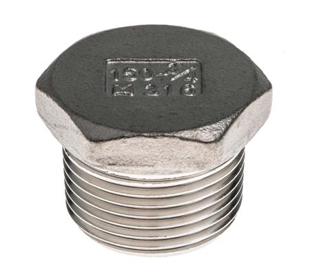 499-3473 RS Pro Stainless Steel Hexagon Plug 3/4in R(T) Male 0.92in
