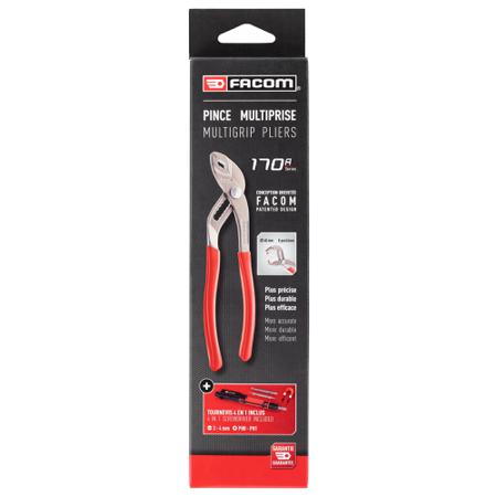 170A.25PB Facom  Water Pump Pliers, 250 mm Overall, Lock Grip Tip, 46mm Jaw