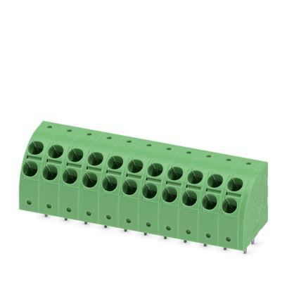 1725419 Phoenix Contact PTDA 2 Series PCB Terminal Block, 11-Contact, 5mm Pitch, Wave Soldering, 1-Row, Push In Spring